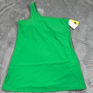 Green One-Shoulder Dress, Size XL